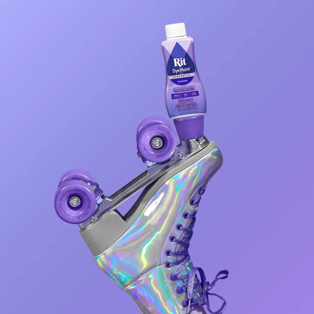 Finalny efekt fioletowych kółek do rolek