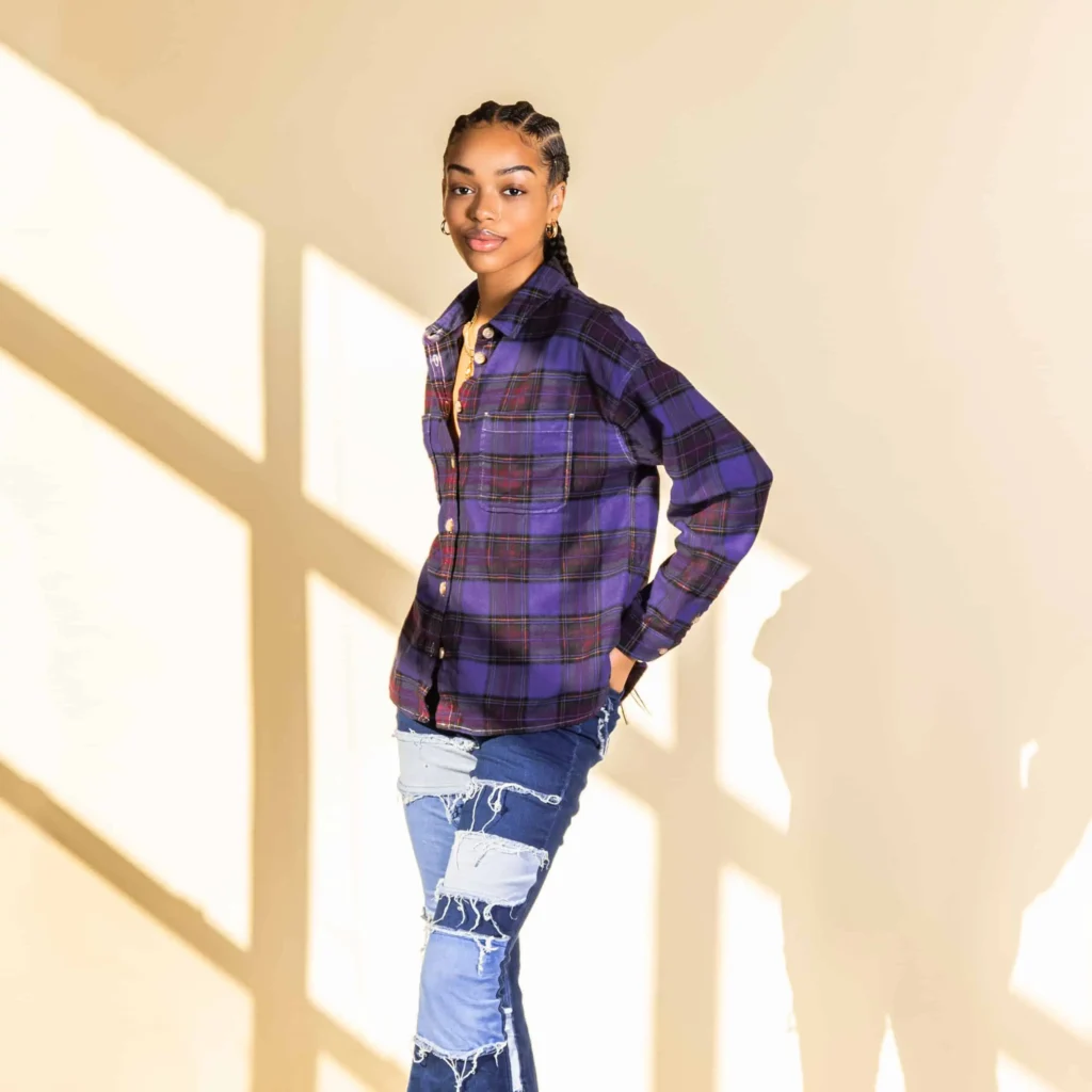 Finalny efekt barwienie flaneli