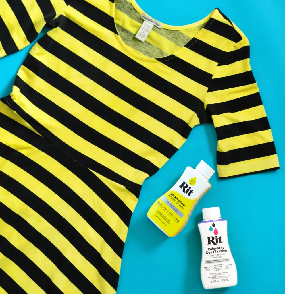 Koszulka w paski po barwieniu