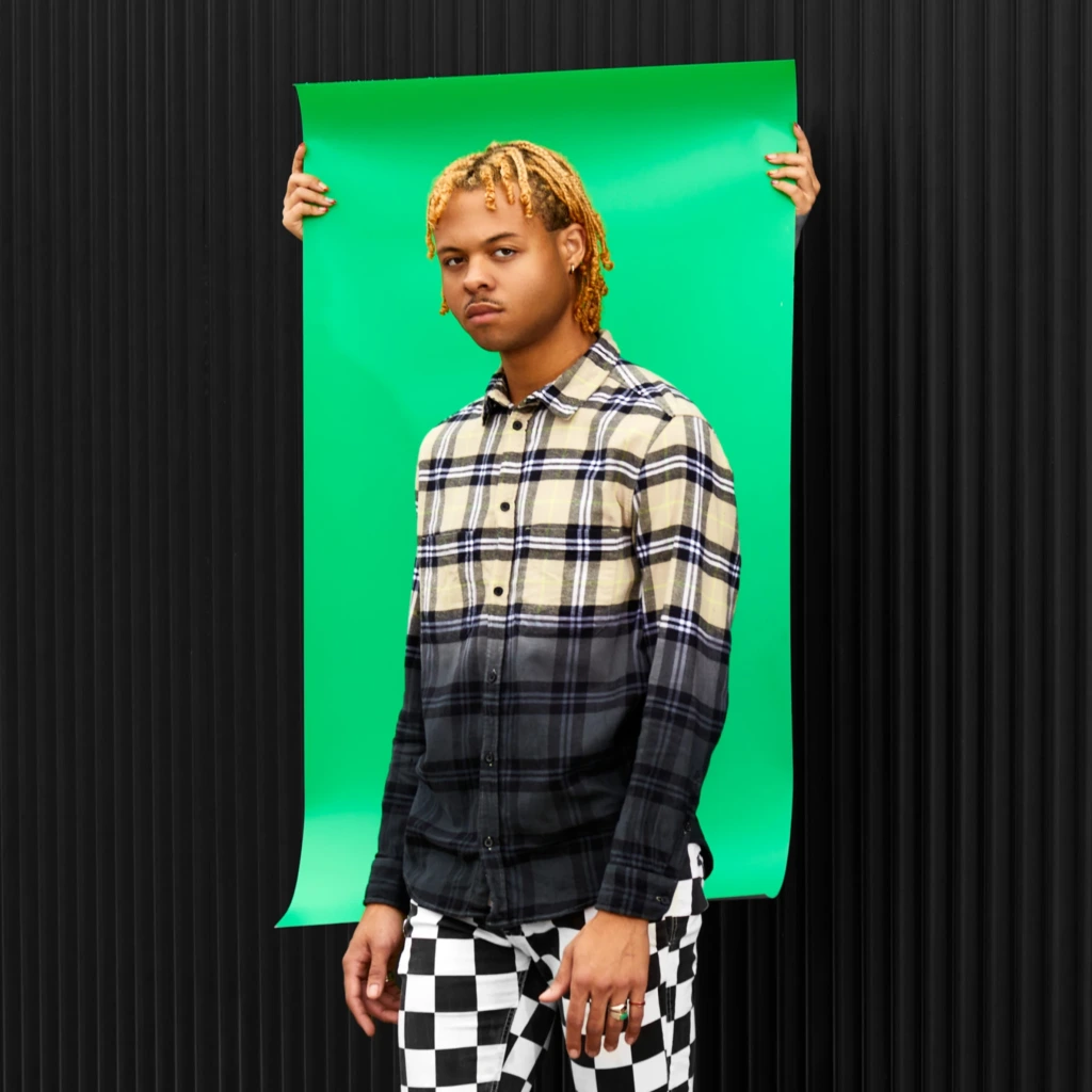 Flanel barwiona metodą zanurzeniowo w kolorze Black