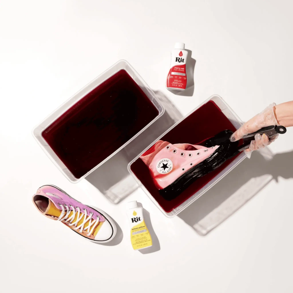 Blokowanie kolorów na butach converse