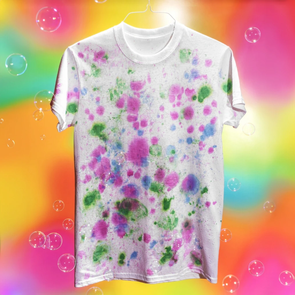 Koszulka Bubble Dyed barwiona za pomocą baniek